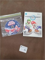 Wii games Mario Kart and Super Mario Galaxy