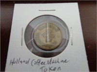 HOLLAND COFFEE MACHINE TOKEN