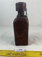 Vintage Leather Wrapped Liquor Decanter