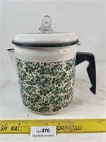 Vintage Enamel Wear Tea Pot Coffee Percolator
