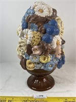 Vintage Handmade Ceramic Flower Topiary