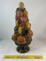 Vintage Handmade Ceramic Fruit Topiary Centerpiece