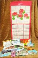 Vintage Linen Calendar & Postcards
