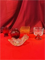 Vintage 1960s -70s Glass Lot - Ruby Red