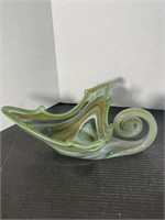 VINTAGE MURANO STYLE SLEIGH SHAPED BOWL WITH