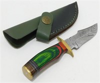 3" Damascus Blade Knife - 6" Overall, Has a Camel