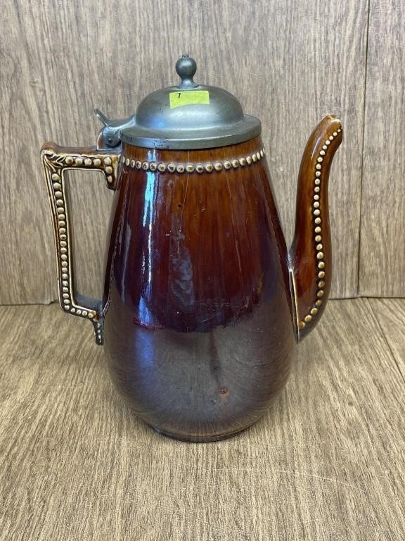 Vintage Stoneware Coffee/Tea Pot