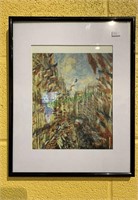 Framed  print of flags flying parade, of a  more