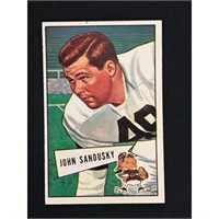 1952 Bowman Large Football Card John Sandusky Vg