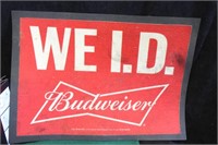 Rubber Back Budweiser Bar Mat