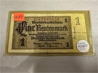 1937 1 MARK GERMANY CURRENCY NOTE