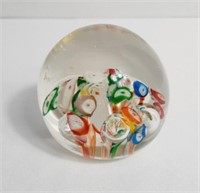 Vintage Glass Millefiori Paperweight