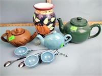 Tea pots and vases