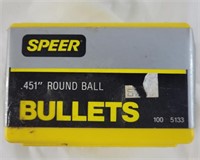 .451" Round ball ammo (9 pcs)