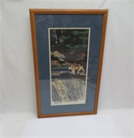 Framed Photograph of Wolf - double matted