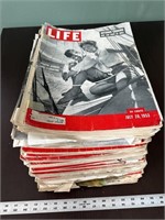 Huge stack of vintage life magazines