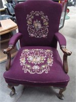 Antique Chair w/needle point