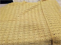 Vintage Hand Crochetted Bedspread Cover 50" x 64"