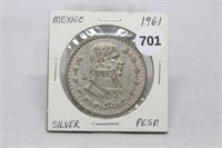 1961 Mexico-Silver Peso