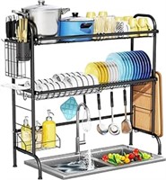 Over The Sink Dish Drying Rack,HOWDIA 2-Tier Stain