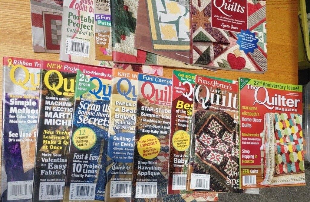 Box Of Quilting Magazines & Guides App. 50pcs.