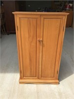 Solid Wood Storage Cabinet For DVDs or CDs 24W x