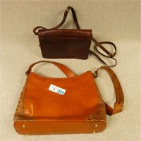 (2) Brahmin Alligator Style Purse / Handbag
