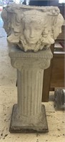 Cement Stand & Heads urn Outdoor Ornament
