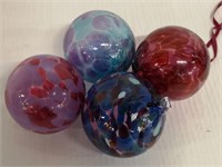 4 Stunning Glass Decorative Balls