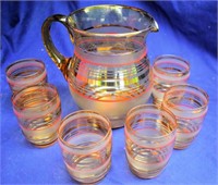 Retro Water set with 6 glasses