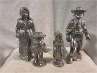 Cast Aluminum Amish Family