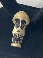 Skull Carved Out Of A Fossilized Walrus Tooth
