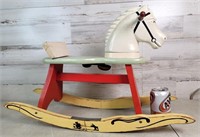 Vintage Wooden Rocking Horse