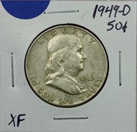 1949-D Franklin Half Dollar XF
