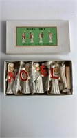 Vintage Christmas NOEL ceramic set