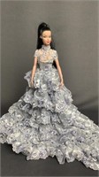 Fashion Doll with Blue Lace Gown