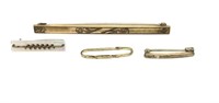 Lot of 4 Victorian Gold & GF Pins