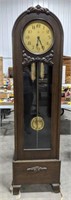 Antique Pendulum Grandfather Clock, measures 78"