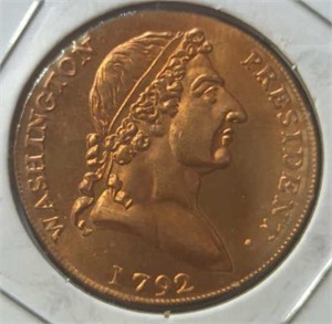 1782 Washington president cent coin token