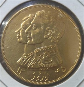 Vintage foreign gold coin or token