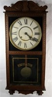 [C] ~ Gilbert Clock Co. Oak Regulator Wall Clock