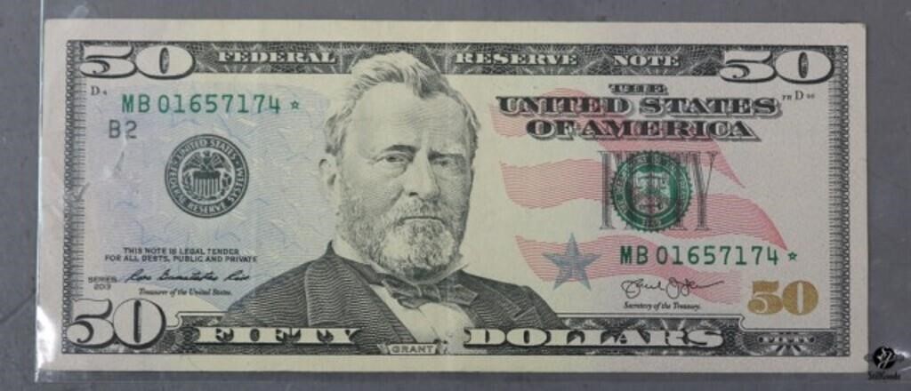 US Federal Reserve 2013 Fifty Dollar Bill