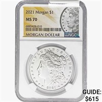 2021 Morgan Silver Dollar NGC MS70