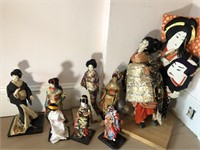 Lot of Geisha Dolls Asian Art