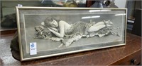 Lady on a tiger fur picture 22 5/8" L