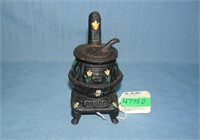 Hand painted metal pot belly stove