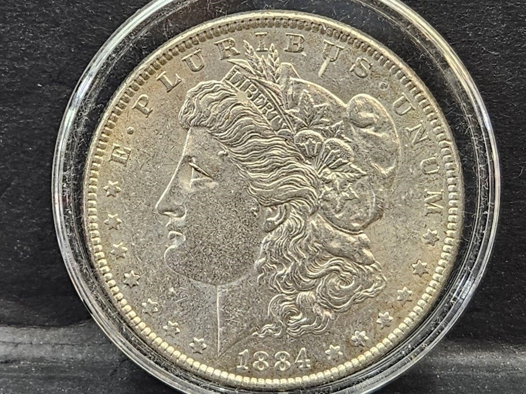 1884 Morgan Silver Dollar Coin