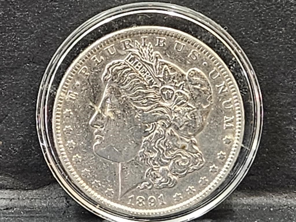 1891 Morgan Silver Dollar Coin