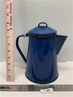 9" Blue Enamelware Tea Kettle