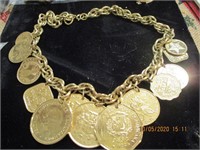 Goldtone Coin Necklace
